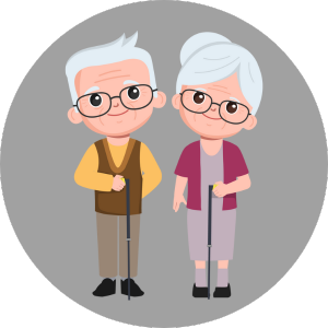 Cartoon featuring Senior Citizens